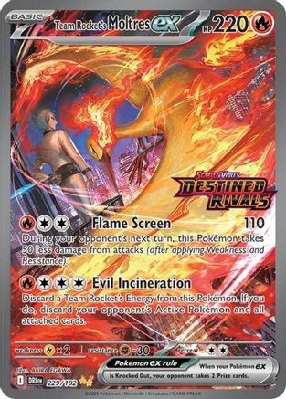 Team Rocket's Moltres ex (229/182) - MCP  - Double Rare - Holofoil