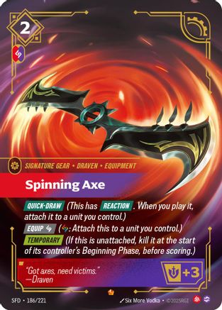 Spinning Axe (186/221) - SPF - Epic - Foil