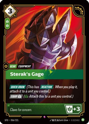 Sterak's Gage (056/221) - SPF - Rare - Foil