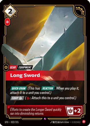 Long Sword (022/221) - SPF - Rare - Foil