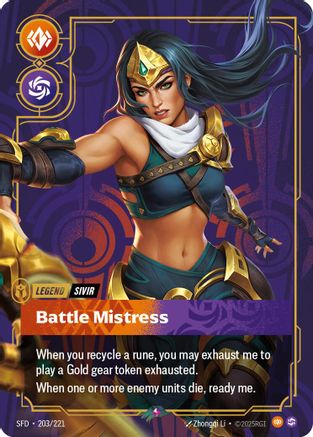 Sivir - Battle Mistress (203/221) - SPF - Rare - Foil
