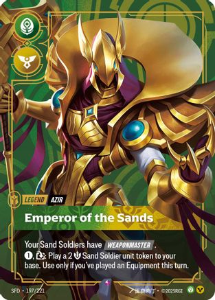 Azir - Emperor of the Sands (197/221) - SPF - Rare - Foil