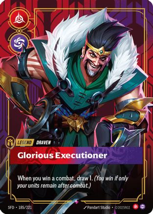Draven - Glorious Executioner (185/221) - SPF - Rare - Foil