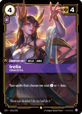 Irelia - Graceful (Alternate Art) (141a/221) - SPF - Showcase - Foil
