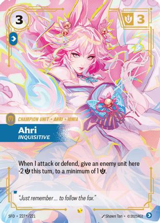 Ahri - Inquisitive (Signature) (227*/221) - SPF - Showcase - Foil