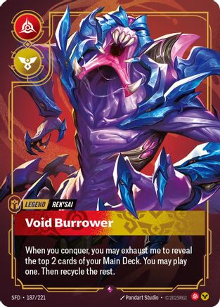 Rek'sai - Void Burrower (187/221) - SPF - Rare - Foil