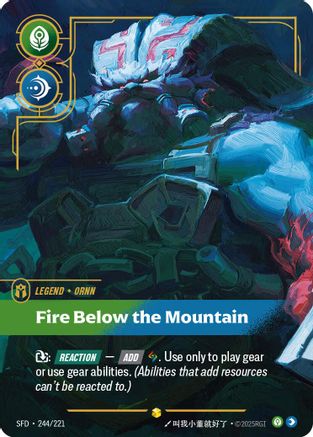 Ornn - Fire Below the Mountain (Overnumbered) (244/221) - SPF - Showcase - Foil