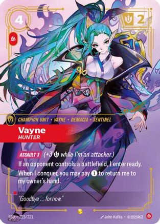 Vayne - Hunter (Overnumbered) (223/221) - SPF - Showcase - Foil