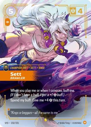 Sett - Brawler (Overnumbered) (232/221) - SPF - Showcase - Foil