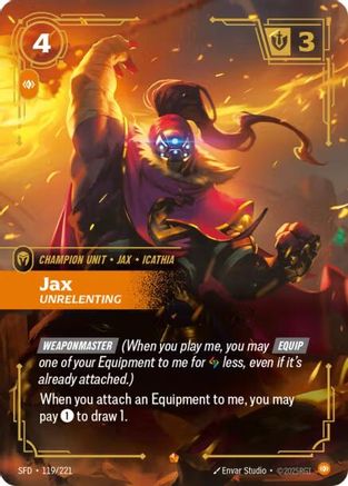 Jax - Unrelenting (119/221) - SPF - Epic - Foil