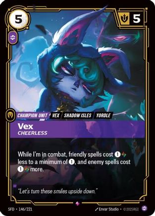 Vex - Cheerless (146/221) - SPF - Rare - Foil