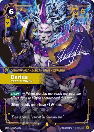 Darius - Executioner (Signature) (236*/221) - SPF - Showcase - Foil