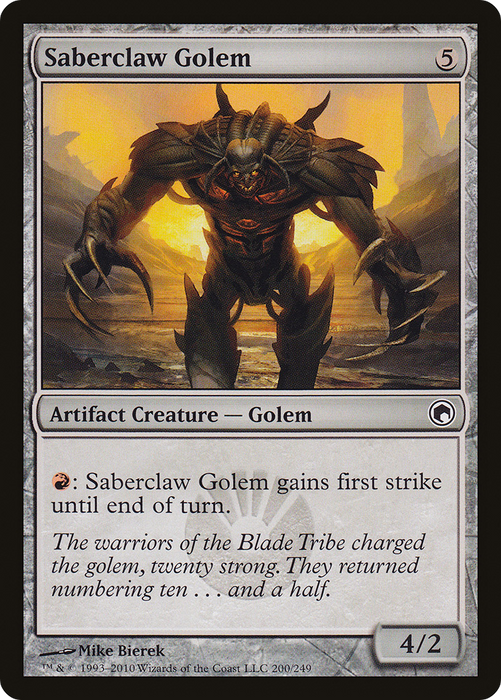 Saberclaw Golem (SOM-200) - common