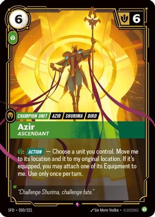 Azir - Ascendant (050/221) - SPF - Rare - Foil