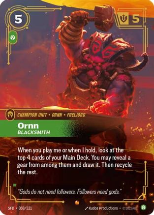 Ornn - Blacksmith (058/221) - SPF - Epic - Foil