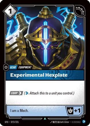 Experimental Hexplate (073/221) - SPF - Uncommon - Foil