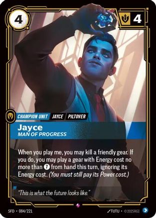 Jayce - Man of Progress (084/221) - SPF - Rare - Foil