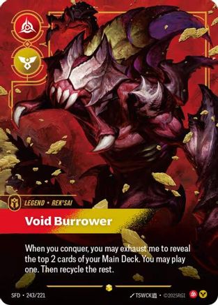 Rek'sai - Void Burrower (Overnumbered) (243/221) - SPF - Showcase - Foil
