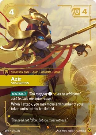 Azir - Sovereign (177/221) - SPF - Epic - Foil