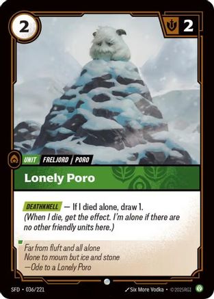 Lonely Poro (036/221) - SPF - Common - Foil