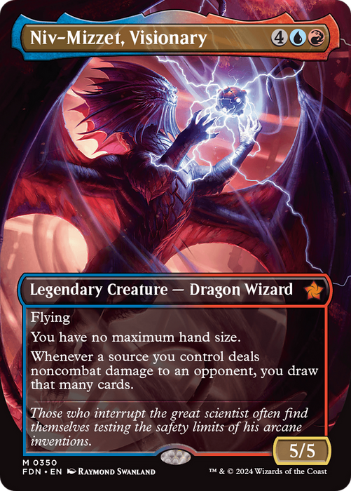Niv-Mizzet, Visionary (FDN-350) - mythic (Borderless)