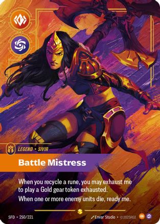 Sivir - Battle Mistress (Overnumbered) (250/221) - SPF - Showcase - Foil