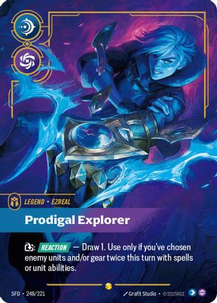 Ezreal - Prodigal Explorer (Overnumbered) (248/221) - SPF - Showcase - Foil