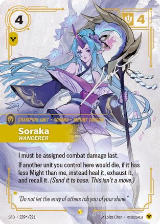 Soraka - Wanderer (Signature) (239*/221) - SPF - Showcase - Foil
