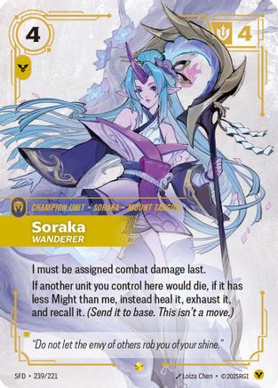 Soraka - Wanderer (Overnumbered) (239/221) - SPF - Showcase - Foil