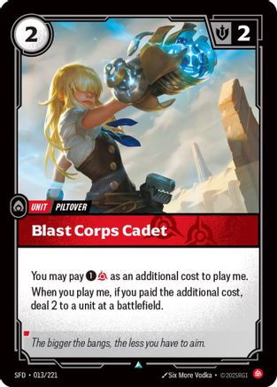 Blast Corps Cadet (013/221) - SPF - Uncommon - Foil