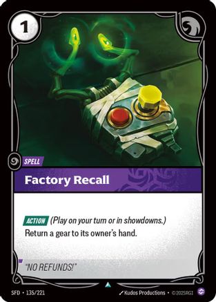 Factory Recall (135/221) - SPF - Uncommon