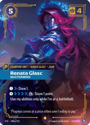 Renata Glasc - Mastermind (Alternate Art) (088a/221) - SPF - Showcase - Foil