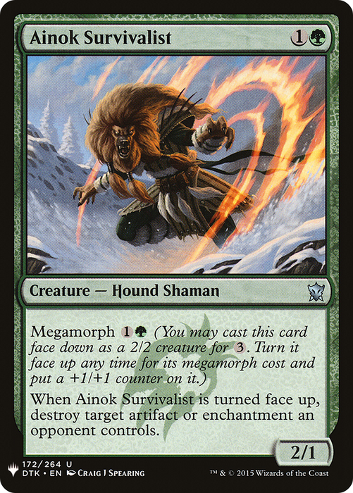 Ainok Survivalist (LIST-DTK-172) - uncommon