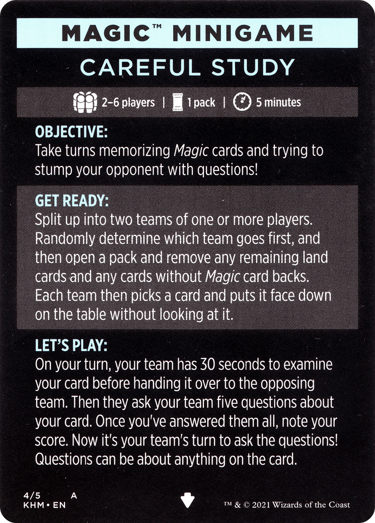 Careful Study (minigame) // Careful Study (cont'd) (MKHM-004) - common