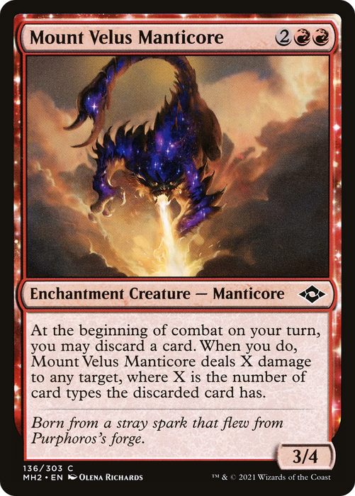 Mount Velus Manticore (MH2-136) - common: (enchantment)