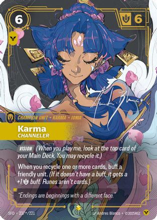 Karma - Channeler (Signature) (237*/221) - SPF - Showcase - Foil