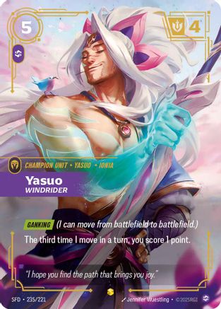 Yasuo - Windrider (Overnumbered) (235/221) - SPF - Showcase - Foil
