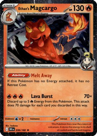 Ethan's Magcargo (036/182) - MCP  - Promo - Holofoil