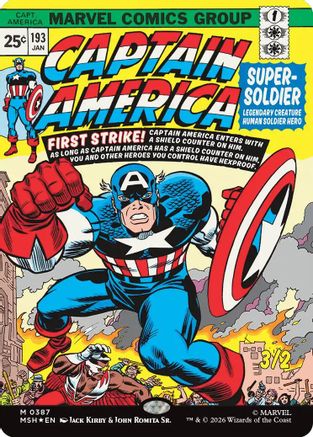 Captain America, Super-Soldier (Borderless) (MSH-387) - mythic - Foil
