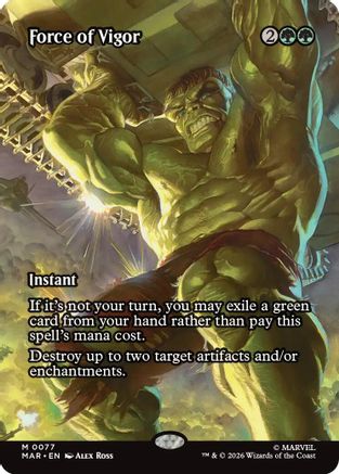 Force of Vigor (Borderless) (MAR-077) - mythic - Foil