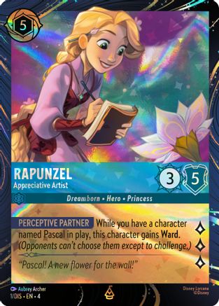 Rapunzel - Appreciative Artist (1) - DLPC - Rare - Holofoil