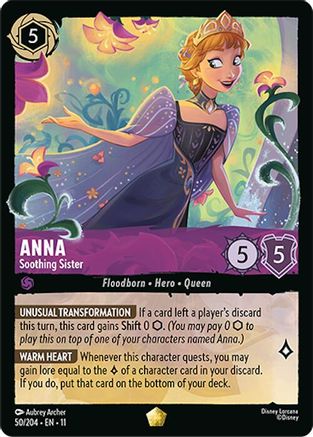 Anna - Soothing Sister (50/204) - W - Legendary - Cold Foil