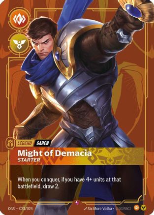 Garen - Might of Demacia (Metal) (023/024) - OPP - Rare - Foil