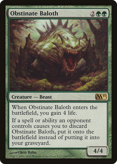 Obstinate Baloth (M11-188) - rare