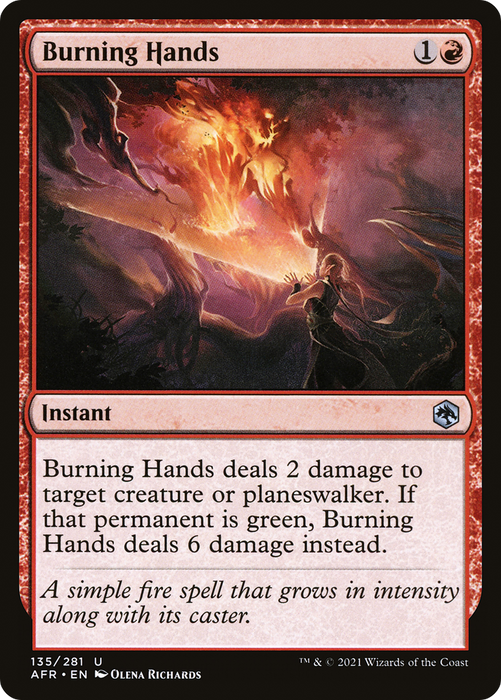 Burning Hands (AFR-135) - uncommon