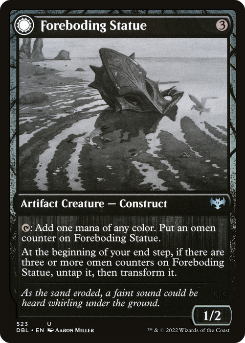 Foreboding Statue // Forsaken Thresher (DBL-523) - uncommon: (Double Faced Transform) - Foil