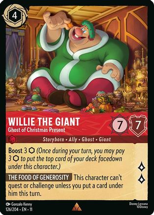 Willie the Giant - Ghost of Christmas Present (126/204) - W - Rare