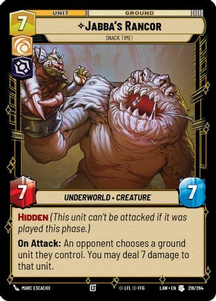 Jabba's Rancor - Snack Time! (216/264) - ALT - Uncommon