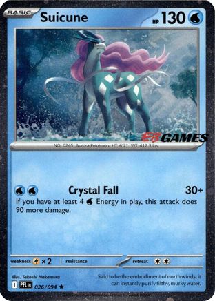Suicune (EB Games Exclusive) (026) - MCP  - Rare - Holofoil