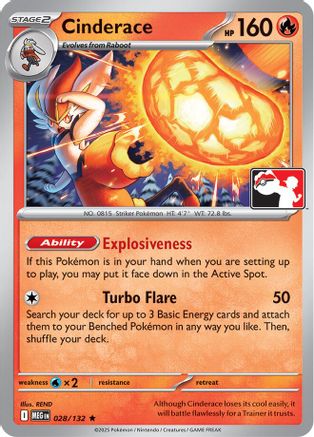 Cinderace (028/132) - PPSC  - Rare - Holofoil